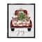 Stupell Industries Joy Holiday Red Gift Truck Framed Floater Canvas Wall Art